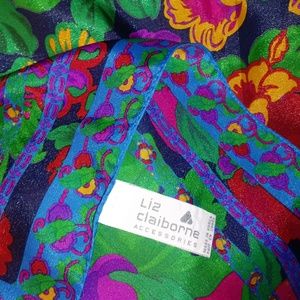 Liz Claiborne Vintage 1991 Floral Scarf
